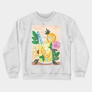 Iced floral summer lemonade Crewneck Sweatshirt